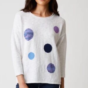 Cotton County Cotton Dots Pullover Sweater, Size S